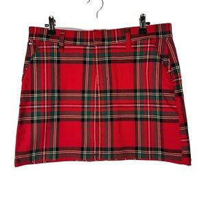 Tommy Hilfiger Jeans Red Tartan Plaid Y2K Mini Skirt 9